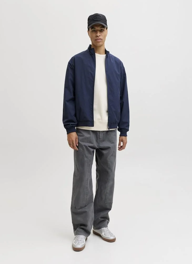 JACK & JONES  solid zip through bomber jacket for Men | Best Price UAE